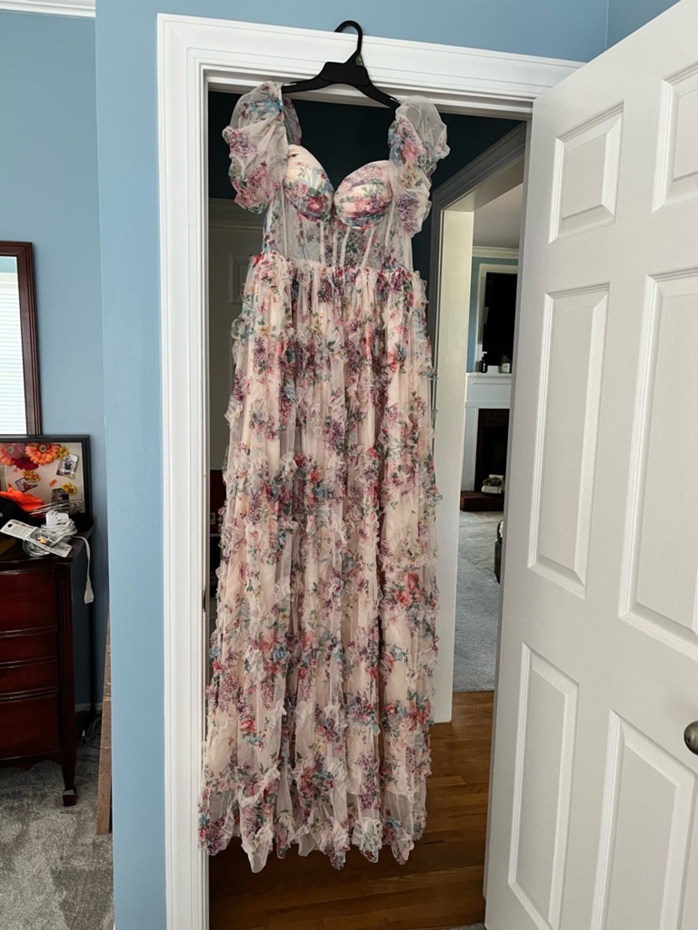 🚨MAKE OFFER!!! Floral Ruffled Maxi Dress in Blush and Pastels
